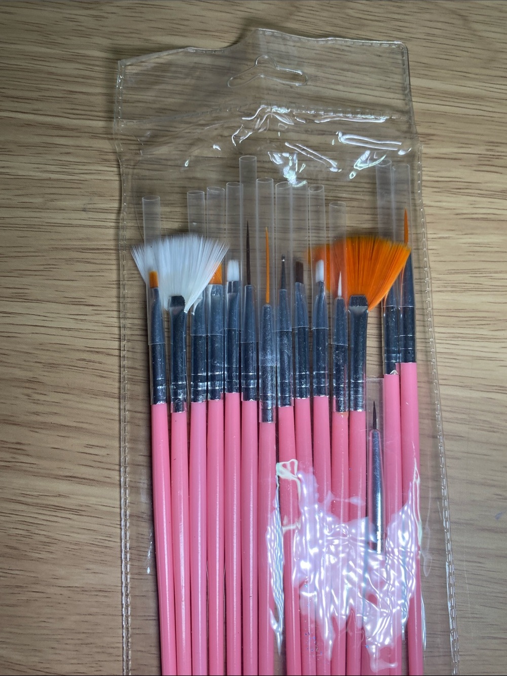 Pink Handle Nail & Detail Brush Set - Picture 5 of 5